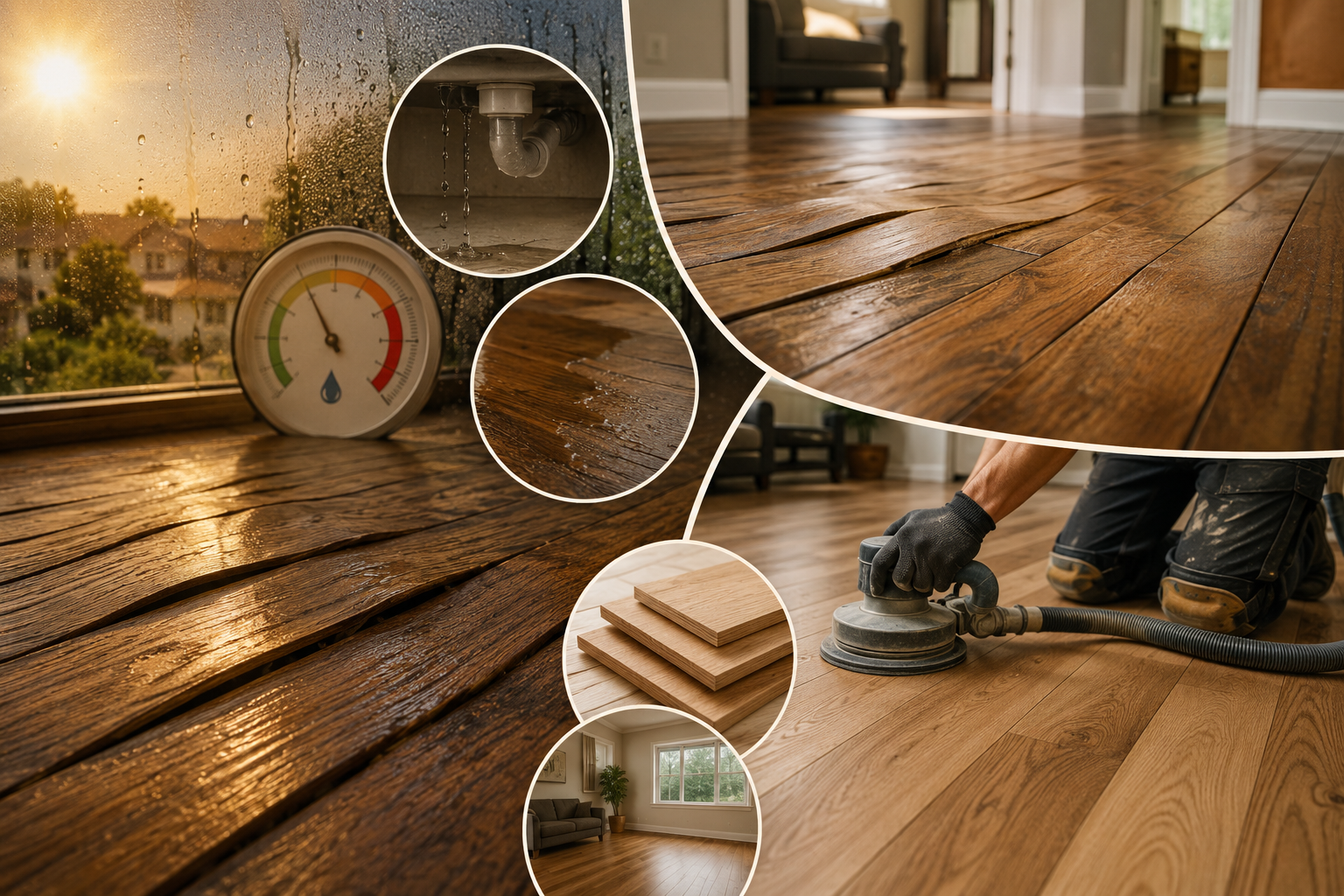 Why Do Hardwood Floors Buckle in Maryland Summers? (And How to Fix “Cupping”)